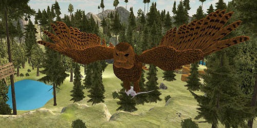 Flying Owl Simulator 3D Android Game Image 1