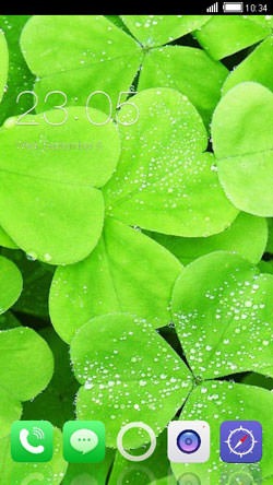 Green Leaves CLauncher Android Theme Image 1