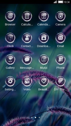Purple Crop CLauncher Android Theme Image 2
