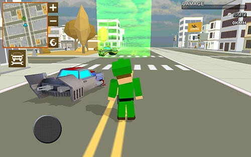 Blocky Hover Car: City Heroes Android Game Image 2