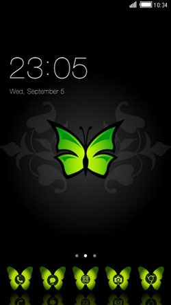 Green Butterfly CLauncher Android Theme Image 1