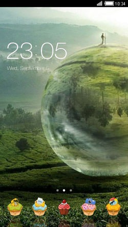 Globe CLauncher Android Theme Image 1