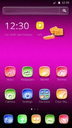 Purple Honeycomb CLauncher Android Theme Image 1