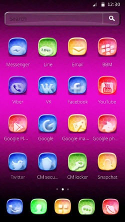 Purple Honeycomb CLauncher Android Theme Image 2