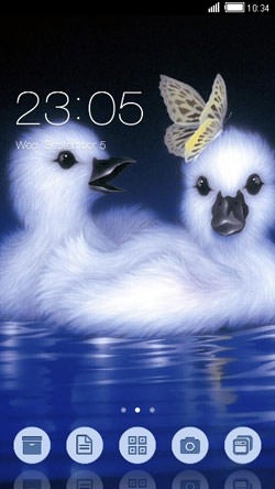 White Ducks CLauncher Android Theme Image 1