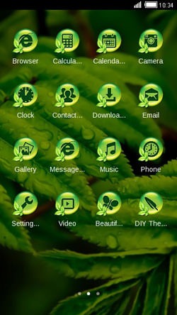 Green Leaves CLauncher Android Theme Image 2
