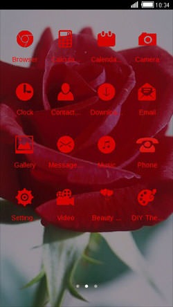 Red Rose CLauncher Android Theme Image 2