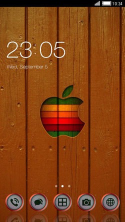 Wood Apple CLauncher Android Theme Image 1