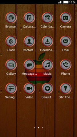 Wood Apple CLauncher Android Theme Image 2
