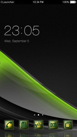 Green Design CLauncher Android Theme Image 1