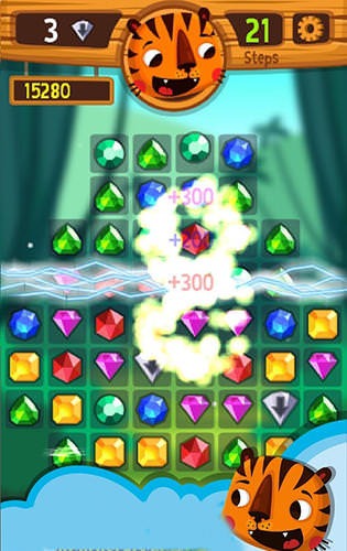 Tiger: The Gems Hunter Match 3 Android Game Image 1