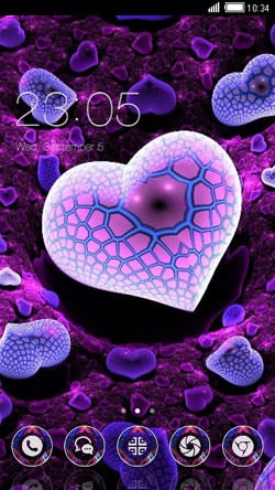 Purple Heart CLauncher Android Theme Image 1