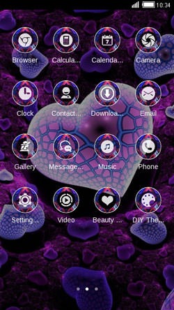 Purple Heart CLauncher Android Theme Image 2
