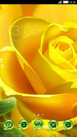 Yellow Rose CLauncher Android Theme Image 1