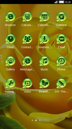 Yellow Rose CLauncher Android Theme Image 2