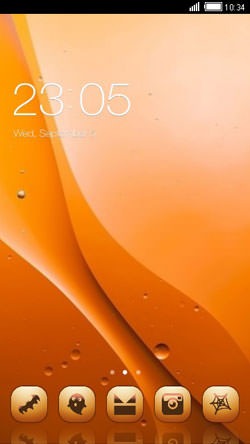 Orange Design CLauncher Android Theme Image 1