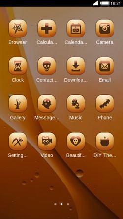 Orange Design CLauncher Android Theme Image 2