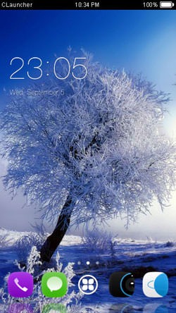 Snow Tree CLauncher Android Theme Image 1