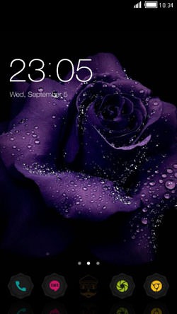 Purple Rose CLauncher Android Theme Image 1