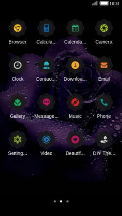 Purple Rose CLauncher Android Theme Image 2