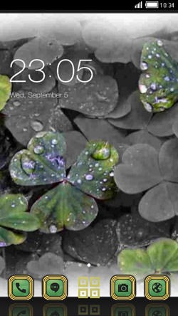 Wet Clovers CLauncher Android Theme Image 1