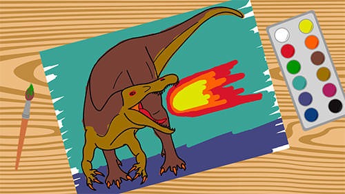 Dino Paint Android Game Image 1