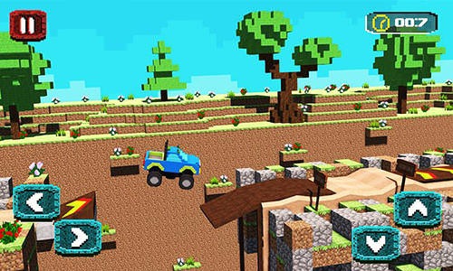 Blocky Car Stunts: Impossible Tracks Android Game Image 2