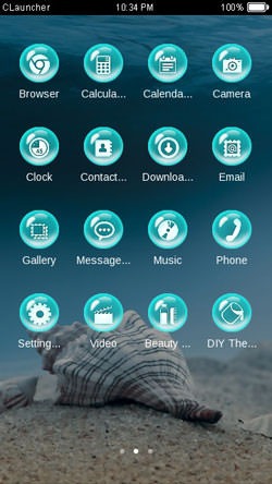 Sea Shell CLauncher Android Theme Image 2