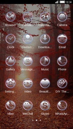 Red Forest CLauncher Android Theme Image 2