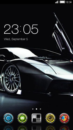 Black Car CLauncher Android Theme Image 1