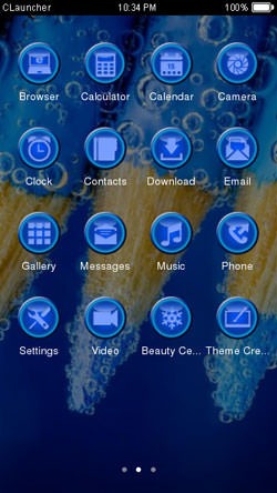 Blue Bubbles CLauncher Android Theme Image 2
