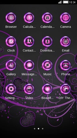 Purple Love CLauncher Android Theme Image 2