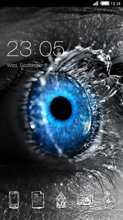 Blue Eyed CLauncher Android Theme Image 1