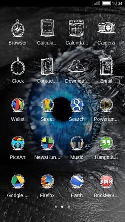 Blue Eyed CLauncher Android Theme Image 2
