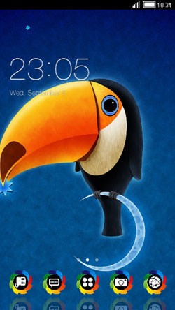 Toucan Bird CLauncher Android Theme Image 1