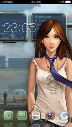 Girl CLauncher Android Theme Image 1