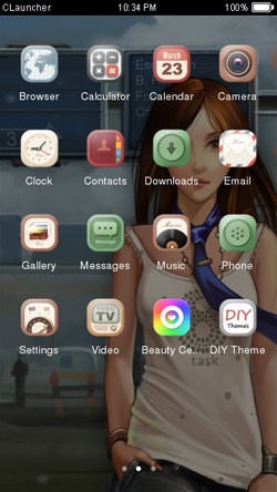 Girl CLauncher Android Theme Image 2