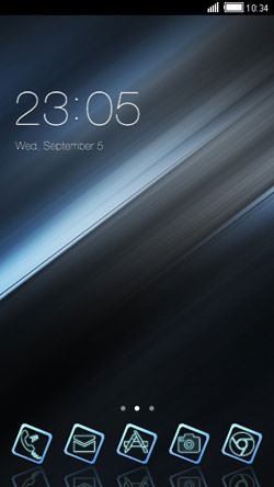 Dark Blue CLauncher Android Theme Image 1