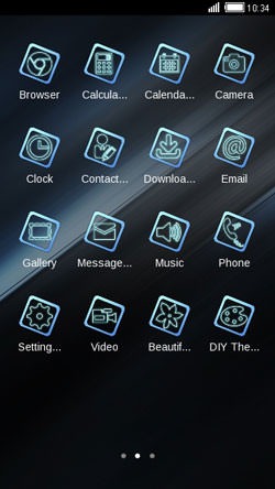 Dark Blue CLauncher Android Theme Image 2