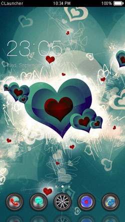 Love Heart CLauncher Android Theme Image 1