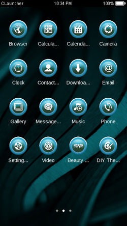 Blue Waves CLauncher Android Theme Image 2