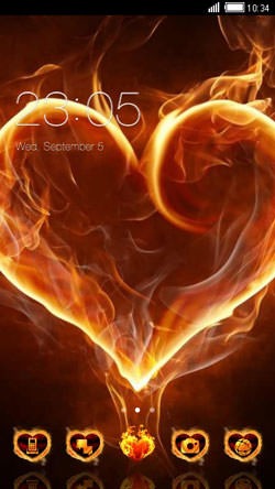 Love Heat CLauncher Android Theme Image 1