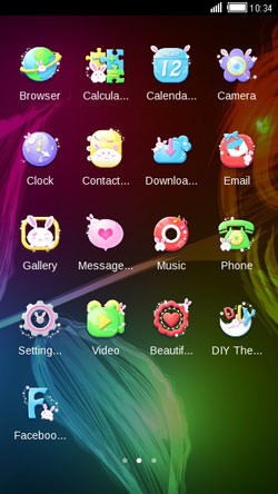 Neon Flower CLauncher Android Theme Image 2