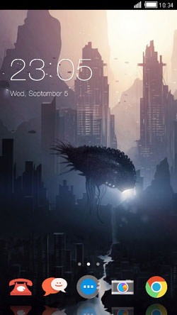 Alien Invasion CLauncher Android Theme Image 1