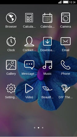 Blue Flower CLauncher Android Theme Image 2