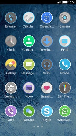 Ice Crystals CLauncher Android Theme Image 2