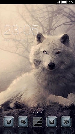 White Wolf CLauncher Android Theme Image 1