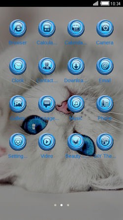 White Cat CLauncher Android Theme Image 2