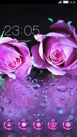 Violet Roses CLauncher Android Theme Image 1