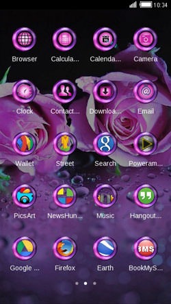 Violet Roses CLauncher Android Theme Image 2
